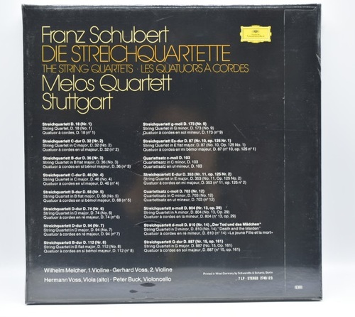 Schubert - String Quartet No.1~15 - Melos Quartet (7LP) 오리지널 미개봉