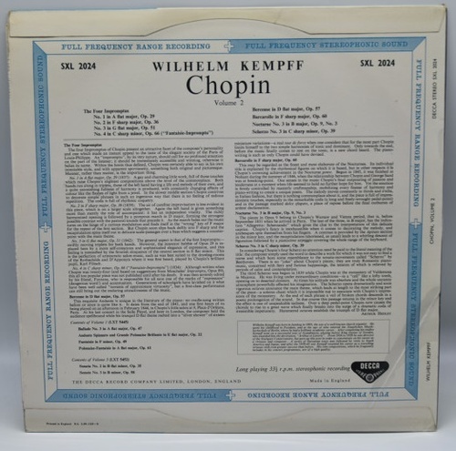 Wilhelm Kempff - Chopin vol.2
