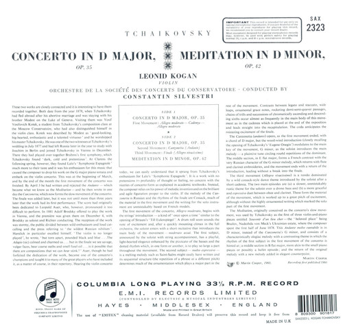 [수입] 레오니드 코간 : 차이코프스키 - 바이올린 협주곡 &amp; 메디테이션 [180g LP]