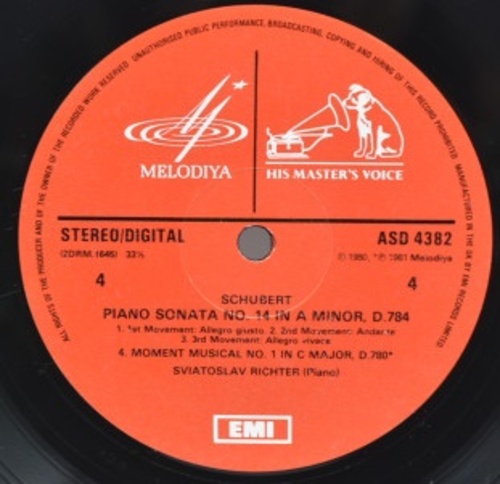 Schubert - Piano Sonata No.11 외 (2LP) - Sviatoslav Richter