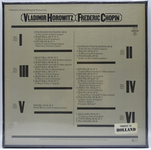 Chopin - Piano Music - Vladimir Horowitz  3LP 오리지널 미개봉