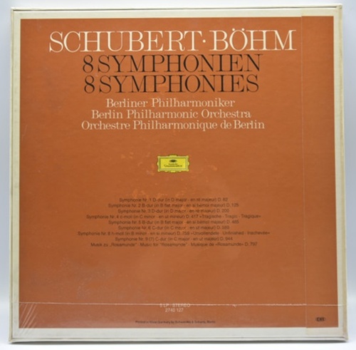 Schubert - 8 Symphonies - Karl Bohm 5LP 오리지널 미개봉