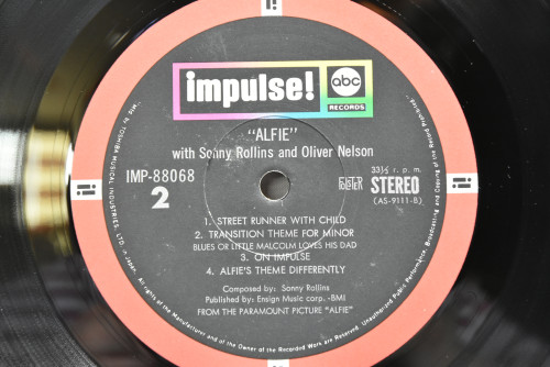 Sonny Rollins - Original Music From The Score &quot;Alfie&quot; - 중고 수입 오리지널 아날로그 LP