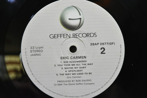 Eric Carmen - Eric Carmen ㅡ 중고 수입 오리지널 아날로그 LP