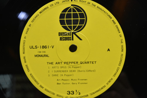 The Art Pepper Quartet - The Art Pepper Quartet - 중고 수입 오리지널 아날로그 LP