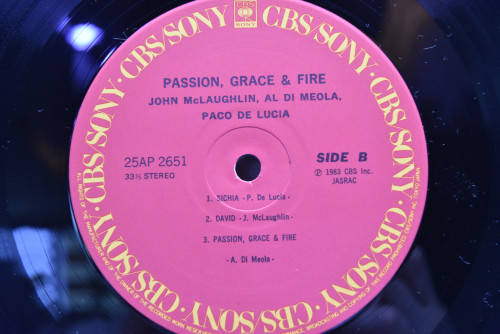 John McLaughlin ,Al Di Meola ,Paco De Lucia - Passion,Grace &amp; Fire - 중고 수입 오리지널 아날로그 LP