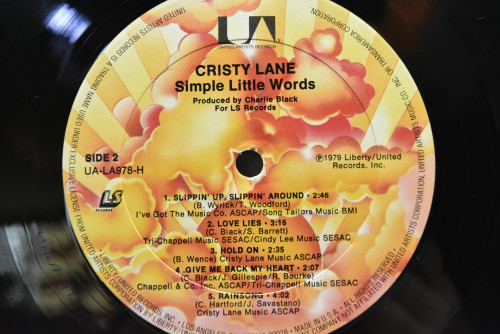 Cristy Lane - Simple Little Words ㅡ 중고 수입 오리지널 아날로그 LP