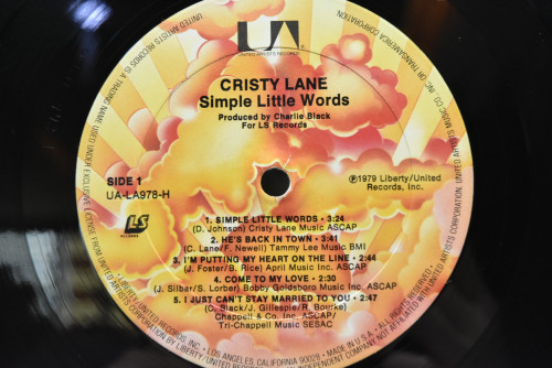 Cristy Lane - Simple Little Words ㅡ 중고 수입 오리지널 아날로그 LP