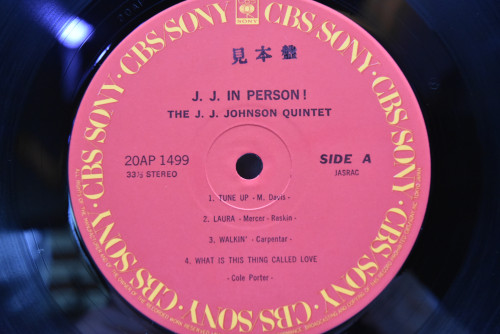 The J.J. Johnson Quintet - J.J. In Person ! - 중고 수입 오리지널 아날로그 LP