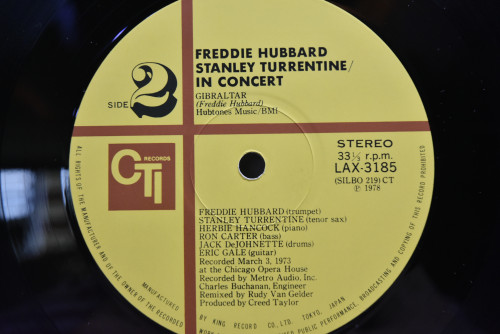 Freddie Hubbard , Stanley Turrentine - In Concert Volume One - 중고 수입 오리지널 아날로그 LP