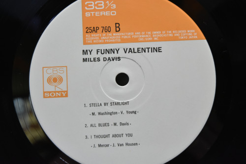 Miles Davis - My Funny Valentine Miles Davis In Concert - 중고 수입 오리지널 아날로그 LP