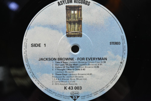 Jackson Browne - For Everyman ㅡ 중고 수입 오리지널 아날로그 LP