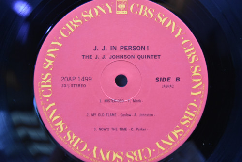 The J.J. Johnson Quintet - J.J. In Person ! - 중고 수입 오리지널 아날로그 LP