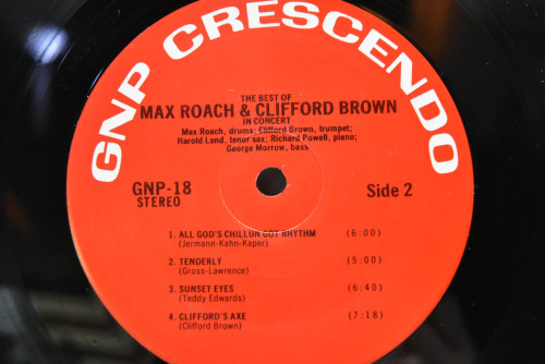 Max Roach And Cliffird Brown - The Best Of Max Roach And Clifford Brown In Concert - 중고 수입 오리지널 아날로그 LP