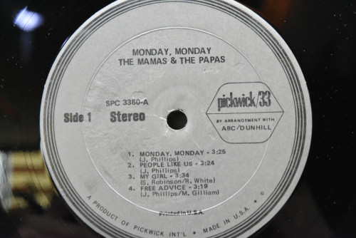 The Mamas&amp; The Papas - Monday, Monday ㅡ 중고 수입 오리지널 아날로그 LP