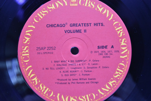 Chicago - Greatest Hits, Volume ll ㅡ 중고 수입 오리지널 아날로그 LP