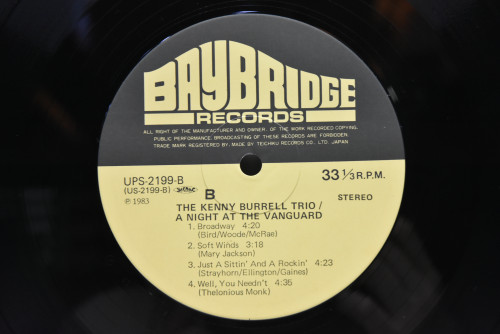 The Kenny Burrell Trio - A Night At The Vanguard - 중고 수입 오리지널 아날로그 LP