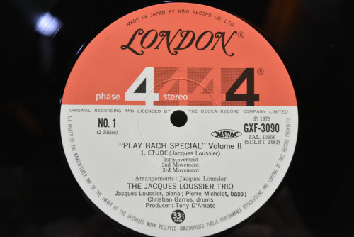 Jacques Loussier Trio - Play Bach Special Vol.2 - 중고 수입 오리지널 아날로그 LP