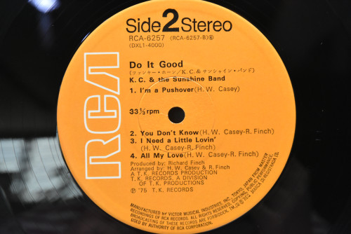 K.C. &amp; The Sunshine Band - Do It Good ㅡ 중고 수입 오리지널 아날로그 LP