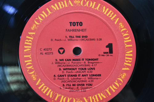 Toto - Fahrenheit ㅡ 중고 수입 오리지널 아날로그 LP