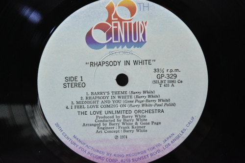 Love Unlimited Orchestra - Rhapsody In White ㅡ 중고 수입 오리지널 아날로그 LP