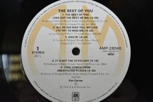 Kim Carnes - The Best Of You ㅡ 중고 수입 오리지널 아날로그 LP