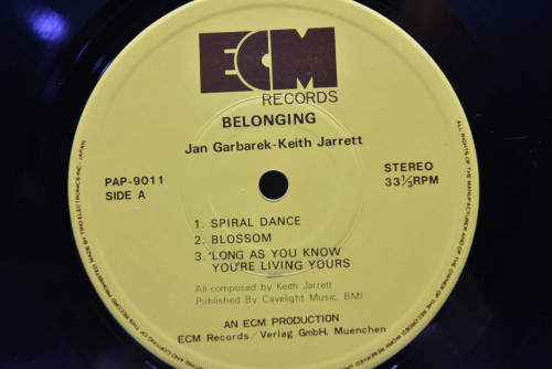 Jan Garbarek, Keith Jarrett, Palle Danielsson, Jon Christensen - Belonging - 중고 수입 오리지널 아날로그 LP