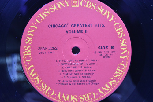 Chicago - Greatest Hits, Volume ll ㅡ 중고 수입 오리지널 아날로그 LP