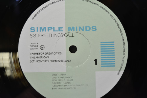 Simple Minds - Sister Feelings Call ㅡ 중고 수입 오리지널 아날로그 LP