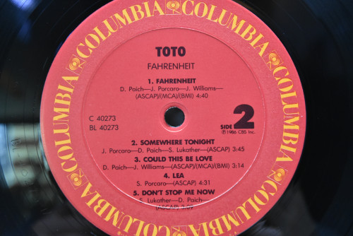 Toto - Fahrenheit ㅡ 중고 수입 오리지널 아날로그 LP