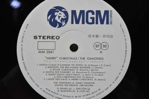 The Osmonds &amp; Jimmy Osmond [오스몬즈] - Merry Christmas ㅡ 중고 수입 오리지널 아날로그 LP