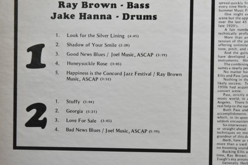 Joe Pass , Ray Brown , Jake Hanna , Herb Ellis - Jazz/Concord - 중고 수입 오리지널 아날로그 LP
