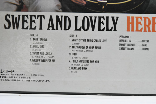 Herb Ellis Trio - Sweet And Lovely - 중고 수입 오리지널 아날로그 LP