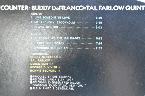 Buddy DeFranco ,Tal Farlow Quintet - The Great Encounter - 중고 수입 오리지널 아날로그 LP
