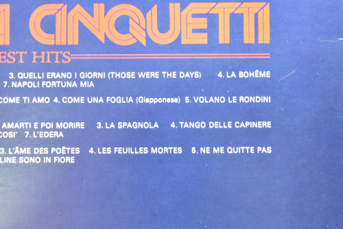 Gigliola Cinquetti [질리오라 칭게티] - Gigliola Cinquetti Best Hits  ㅡ 중고 수입 오리지널 아날로그 LP
