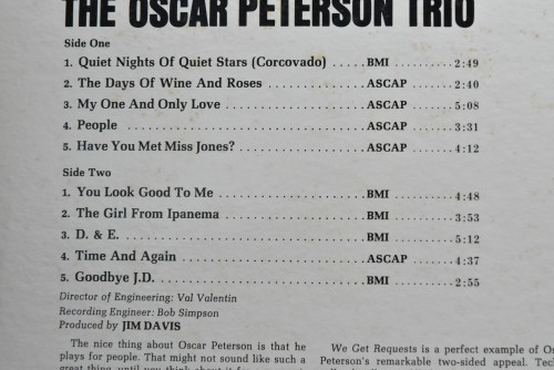The Oscar Peterson Trio [오스카 피터슨] - We Get Requests - 중고 수입 오리지널 아날로그 LP