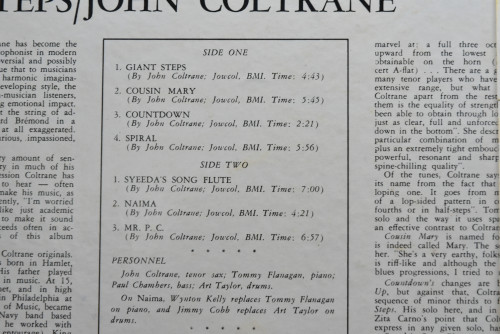 John Coltrane - Giant Steps - 중고 수입 오리지널 아날로그 LP