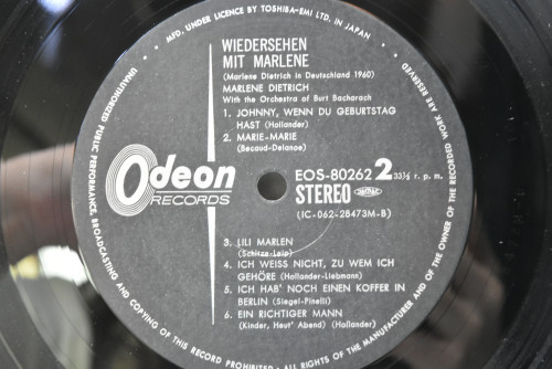 Marlene Dietrich [마를렌 디트리히] - Wiedersehen Mit Marlene  ㅡ 중고 수입 오리지널 아날로그 LP