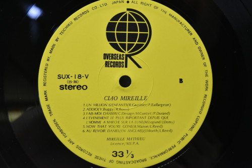 Mireille Mathieu [미레유 마티외] - Ciao Mireille ㅡ 중고 수입 오리지널 아날로그 LP