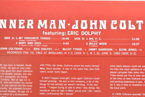 John Coltrane - The Inner Man - 중고 수입 오리지널 아날로그 LP