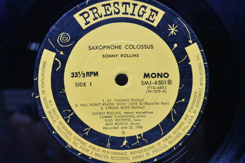 Sonny Rollins [소니 롤린스] - Saxophone Colossus - 중고 수입 오리지널 아날로그 LP