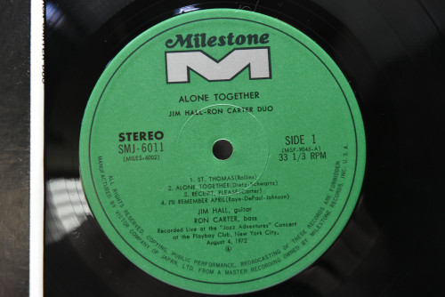 Jim Hall , Ron Carter Duo - Alone Together - 중고 수입 오리지널 아날로그 LP