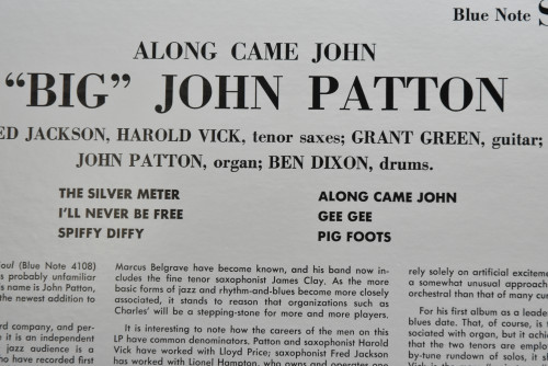 John Patton [존 패튼] - Along Came John - 중고 수입 오리지널 아날로그 LP