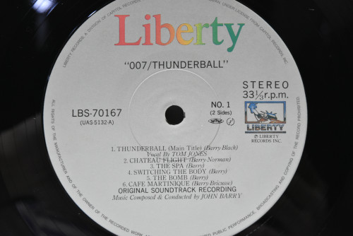 John Barry - Thunderball OST  ㅡ 중고 수입 오리지널 아날로그 LP
