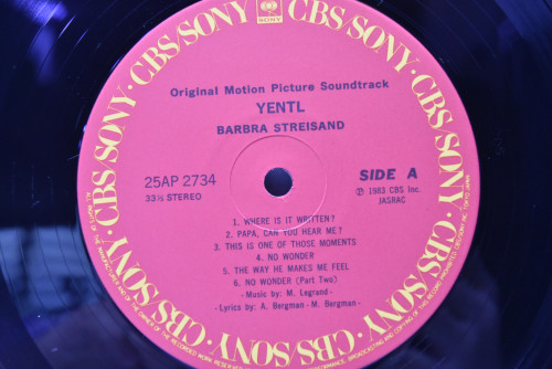 Barbra Streisand - Yentl Soundtrack ㅡ 중고 수입 오리지널 아날로그 LP
