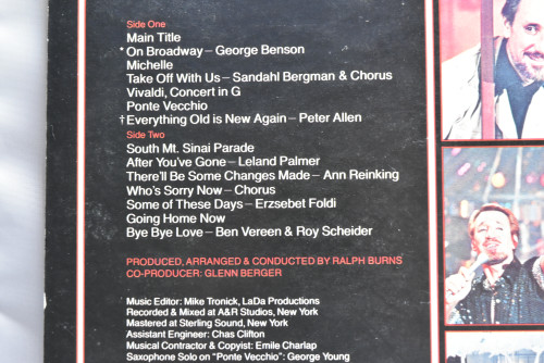 Various - All That Jazz Soundtrack ㅡ 중고 수입 오리지널 아날로그 LP