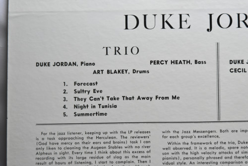 Duke Jordan [듀크 조단] - Trio &amp; Quintet - 중고 수입 오리지널 아날로그 LP