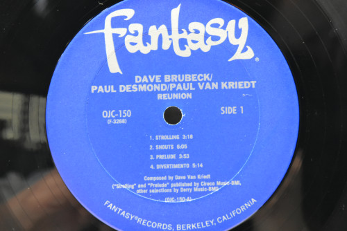 Dave Brubeck Quintet [데이브 브루벡] -  (OJC) Reunion - 중고 수입 오리지널 아날로그 LP