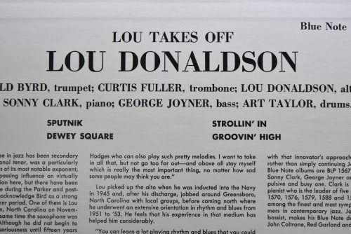 Lou Doaldson [루 도날드슨] - Lou Takes Off - 중고 수입 오리지널 아날로그 LP