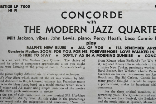 The Modern Jazz Quartet [모던 재즈 쿼텟] ‎- Concorde - 중고 수입 오리지널 아날로그 LP